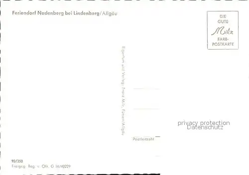 Nadenberg Allgaeu Fliegeraufnahme Kat. Lindenberg i.Allgaeu