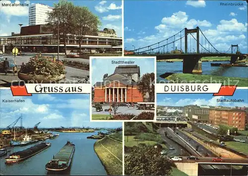 Duisburg Ruhr Rheinbruecke Mercatorhalle Kaiserhafen Stadtautobahn Kat. Duisburg