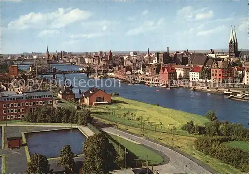 Bremen Weser und Stadtansicht Kat. Bremen