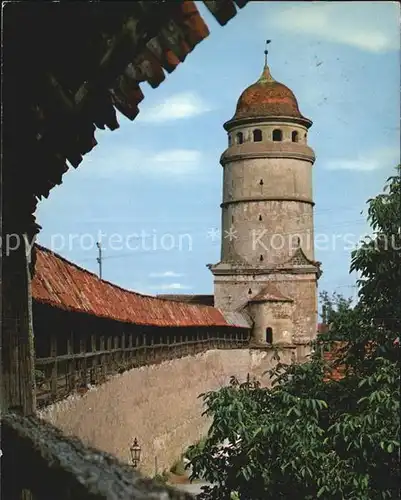 Noerdlingen Loepsinger Tor mit Wehrgang Kat. Noerdlingen