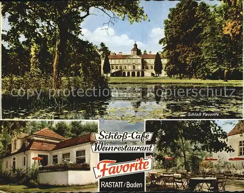 Rastatt Schloss Favorite Cafe Restaurant Gartenwirtschaft Kat. Rastatt