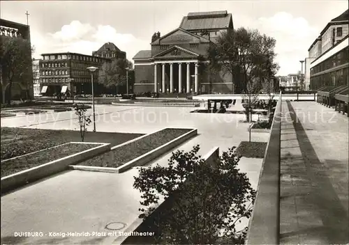 Duisburg Ruhr Koenig Heinrich Platz mit Stadttheater Kat. Duisburg