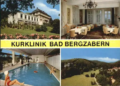 Bad Bergzabern Kurklinik Aussenansicht Schwimmbad Speiseraum  Kat. Bad Bergzabern