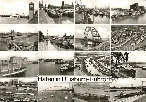 Duisburg Ruhr Hafenansichten mit Pegelturm  Kat. Duisburg