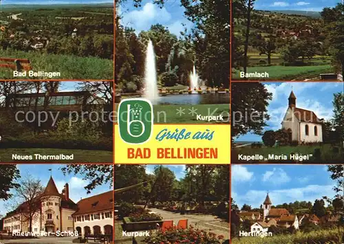 Bad Bellingen Maria Huegel Bamlach Rheinweiler Schloss Kurpark Kat. Bad Bellingen