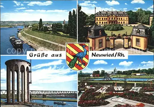 Neuwied Rhein Minigolf Schloss Schiff Kat. Neuwied