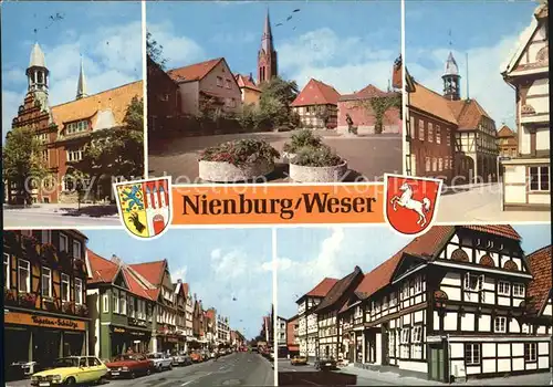 Nienburg Weser Fachwerkhaeuser Ansichten Kat. Nienburg (Weser)