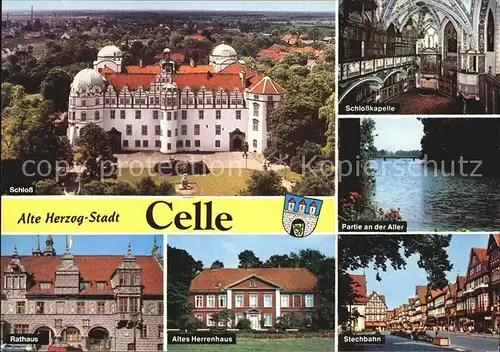 Celle Niedersachsen Herzog Stadt Schloss Aller Kapelle Herrenhaus Stechbahn Rathaus Kat. Celle