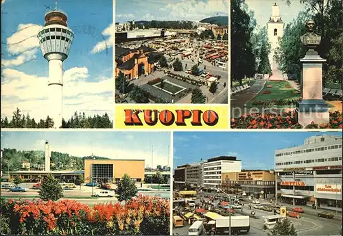 Kuopio Fernsehturm Denkmal Stadtansicht Kat. Kuopio