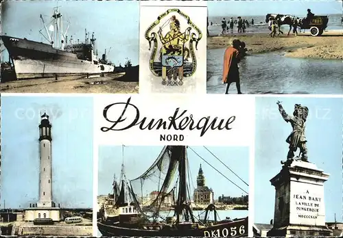 Dunkerque Hafen Jean Bart Denkmal Leuchtturm Kat. Dunkerque