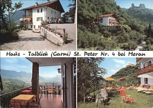 Merano Suedtirol Haus Talblick St. Peter Kat. Merano