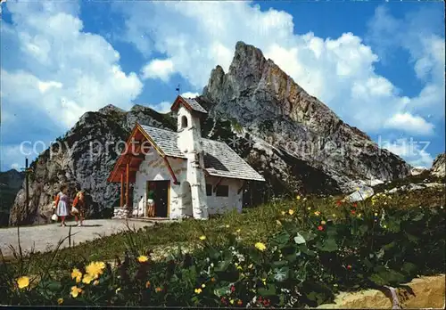 Dolomiten Passo Falzarego Kleine Kirche Kat. Italien