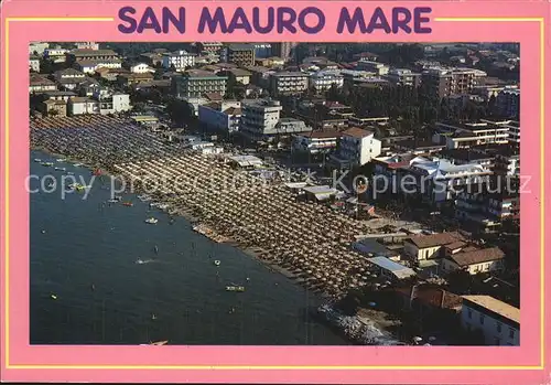 San Mauro Mare Strand Luftaufnahme Kat. Rimini