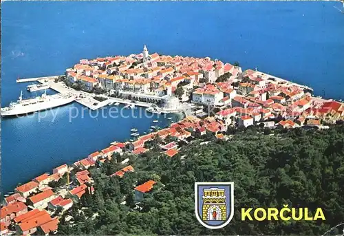 Korcula Luftaufnahme Kat. Kroatien
