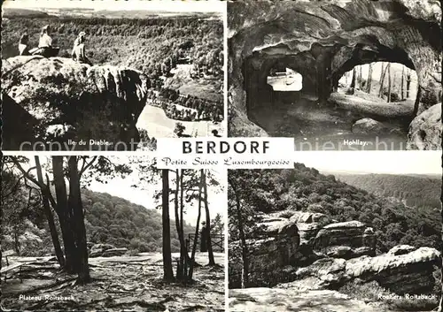 Berdorf Echternach Ile du Diable Hohllay Plateau Roitzbach  Kat. Luxemburg