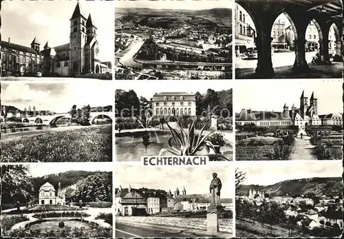 Echternach Schloss Park Denkmal Panorama Stadtansichten Kat. Luxemburg