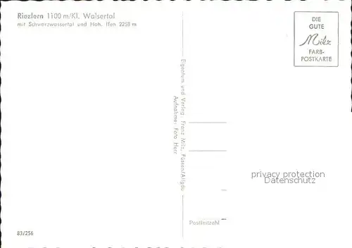 Riezlern Kleinwalsertal Vorarlberg Schwarzwassertal Ifen Kat. Mittelberg