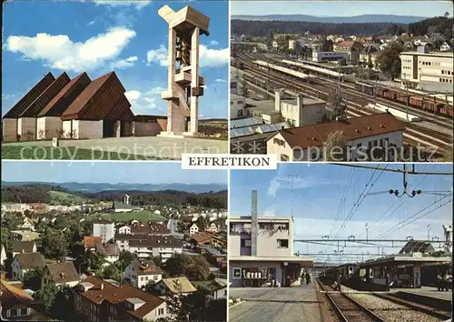 Effretikon Glockenturm Bahnhof Panorama Kat. Effretikon