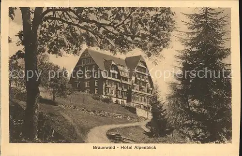 Braunwald GL Hotel Alpenblick Kat. Braunwald