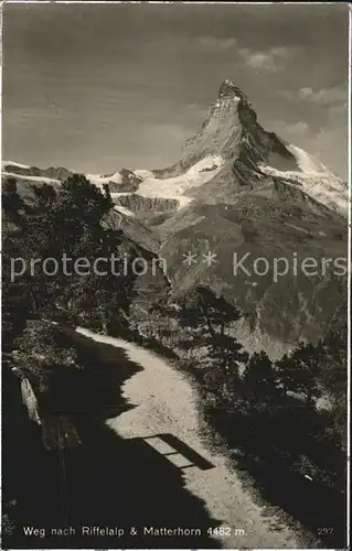 Zermatt VS Weg nach Riffelalp und Matterhorn Kat. Zermatt