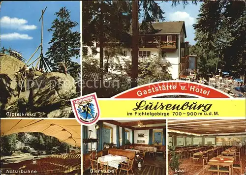 Luisenburg Restaurant Hotel Naturbuehne Gipfelkreuz Kat. Wunsiedel