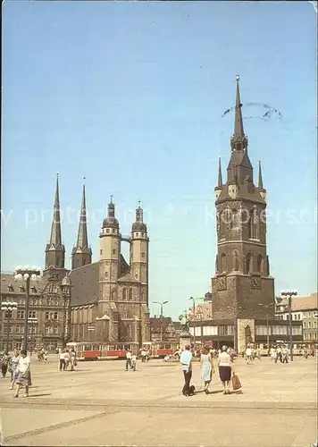 Halle Saale Marktkirche und Roter Turm Kat. Halle