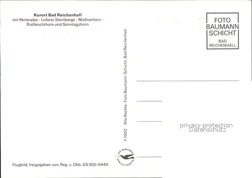 Bad Reichenhall Fliegeraufnahme mit Reiteralpe Loferer Steinberge  Kat. Bad Reichenhall