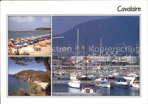 Cavalaire sur Mer La Ville et le Port Voiliers Plage Cote Kat. Cavalaire sur Mer