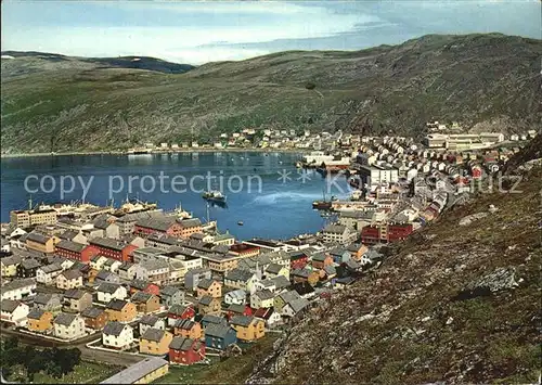 Hammerfest Panorama nothernmost town in the world Kat. Hammerfest