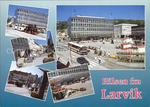 Larvik Platz Touristenbahn Fussgaengerzone Kat. Larvik