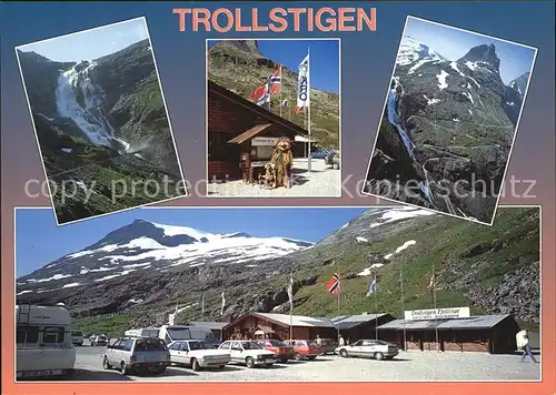 Trollstigen Wasserfall Norget Trollet Passstrasse