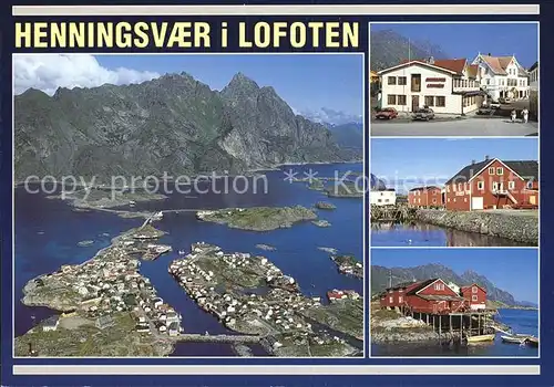 Henningsvaer Ortsmotive Fliegeraufnahme