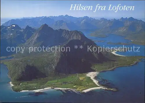 Ramberg Nordland Lofoten Insel Fliegeraufnahme