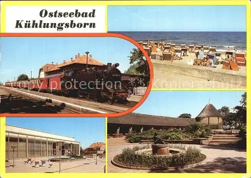 Kuehlungsborn Ostseebad Strand Dampflok Molli Konzertgarten Kat. Kuehlungsborn