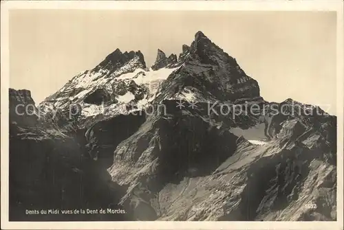 Dents du Midi vues de la Dent de Morcles Kat. Dents du Midi