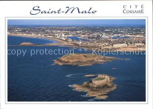 Saint Malo Ille et Vilaine Bretagne Fliegeraufnahme Kat. Saint Malo
