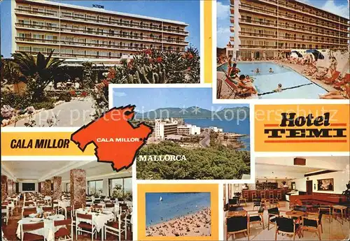 Cala Millor Mallorca Hotel Temi Fliegeraufnahme Strand Kat. Islas Baleares Spanien