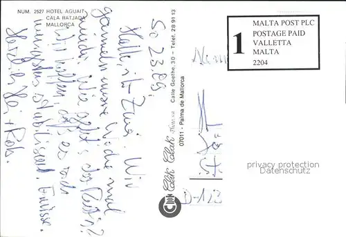 Cala Ratjada Mallorca Fliegeraufnahme Hotel Aguait Kat. Spanien