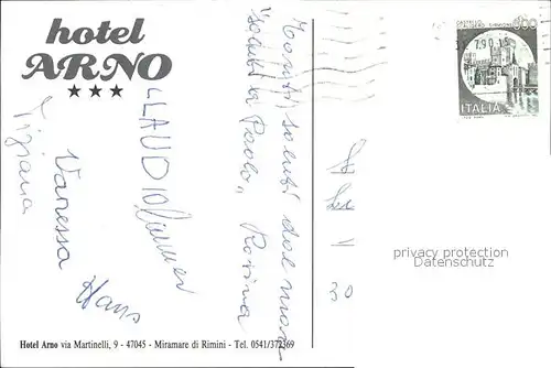 Miramare di Rimini  Hotel Arno Kat. Rimini