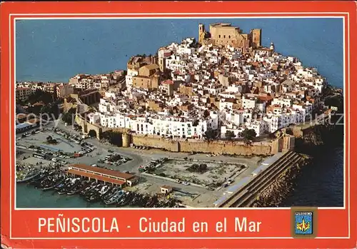 Peniscola Ciudad en el Mar vista aerea Kat. Spanien