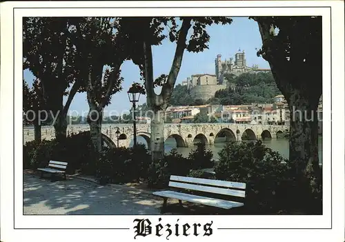 Beziers Cathedrale Saint Nazaire Pont vieux sur l Orb Kat. Beziers