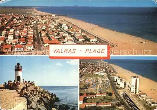 Valras Plage La Cote des Roses Phare les Elysees et la Station balneaire Plage Kat. Valras Plage