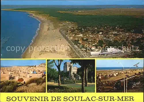 Soulac sur Mer Plage Eglise vue aerienne Collection Couleurs et Lumiere de France Kat. Soulac sur Mer