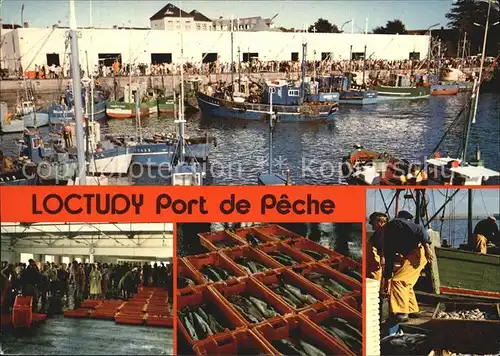 Loctudy Port de Peche Criee Collection Couleurs de Bretagne Hafen Versteigerungsplatz Kat. Loctudy