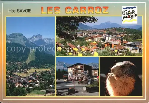 Les Carroz Gesamtansicht mit Alpenpanorama Hotel Murmeltier