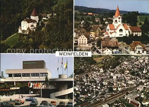 Weinfelden Schloss Kirche Thurgauerhof Fliegeraufnahme Kat. Weinfelden