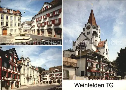 Weinfelden Thomas Bornhauser Brunnen Rathaus Kirche Kat. Weinfelden