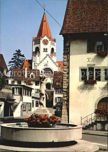 Weinfelden Kirche Thomas Bornhauser Brunnen Kat. Weinfelden