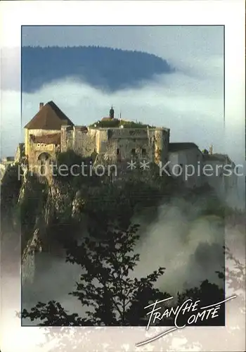Pontarlier Doubs Chateau de Joux Nebelmeer Kat. Pontarlier