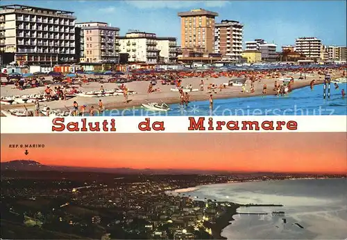 Miramare di Rimini  Strand Hotels Panorama Sonnenuntergang Kat. Rimini